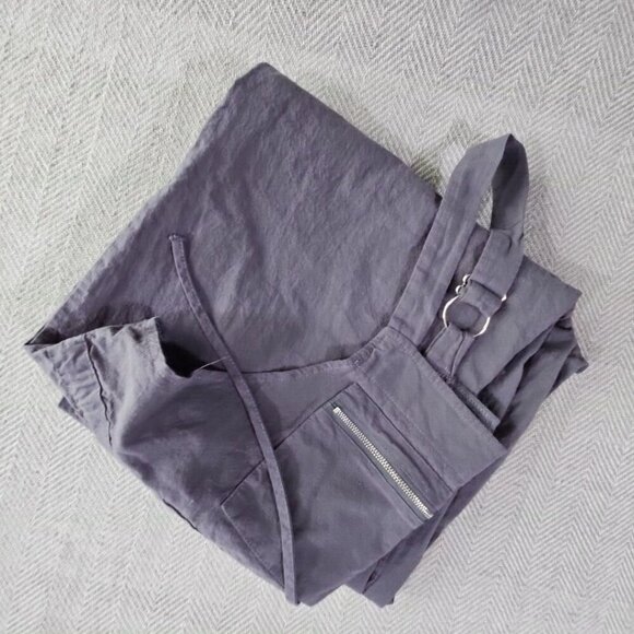 Unbranded Twill Overalls Women's Size S (W42xL25) Y2K Loungewear Drawstring - Picture 5 of 9